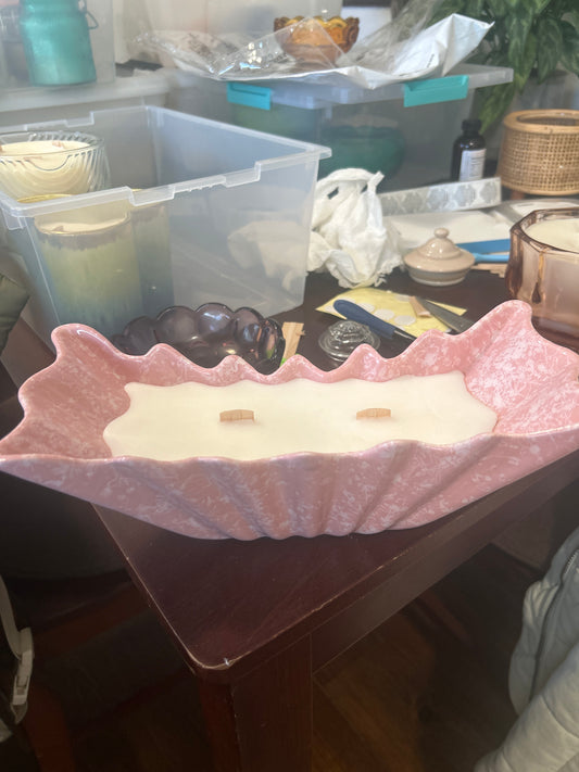 Large pink candle