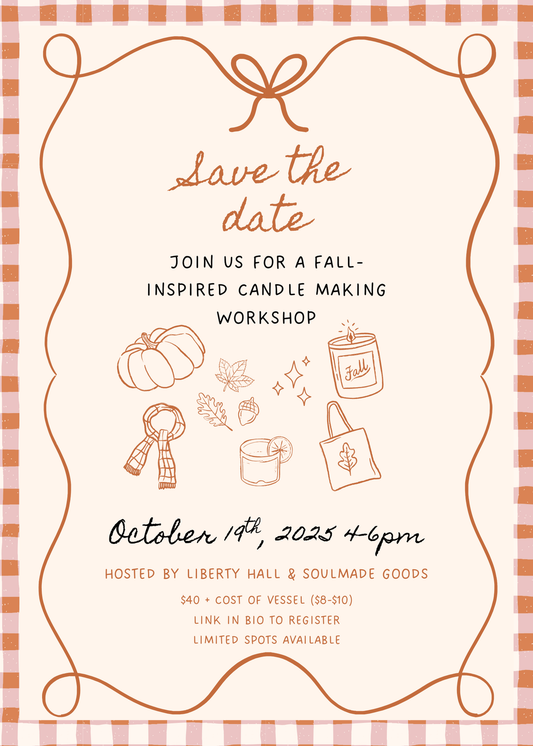 Fall-Inspired Candle Making Workshop | October 19th 4-6pm