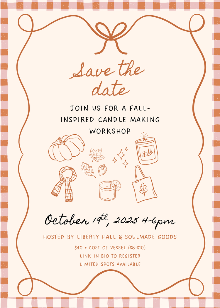 Fall-Inspired Candle Making Workshop | October 19th 4-6pm