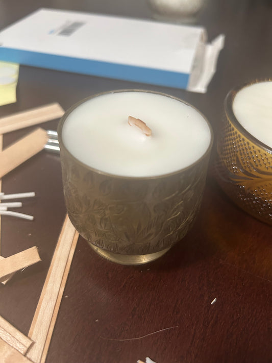 Small brass candle