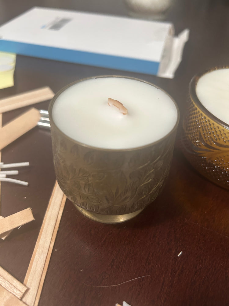Small brass candle