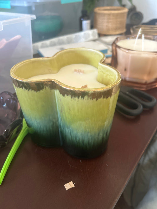 Mid century modern large candle