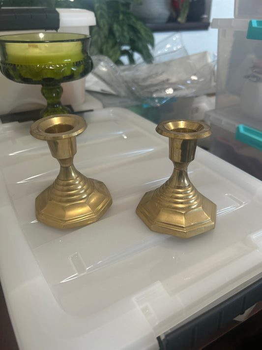 Brass candle holders